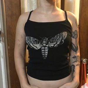 AA American apparel small tank death head moth